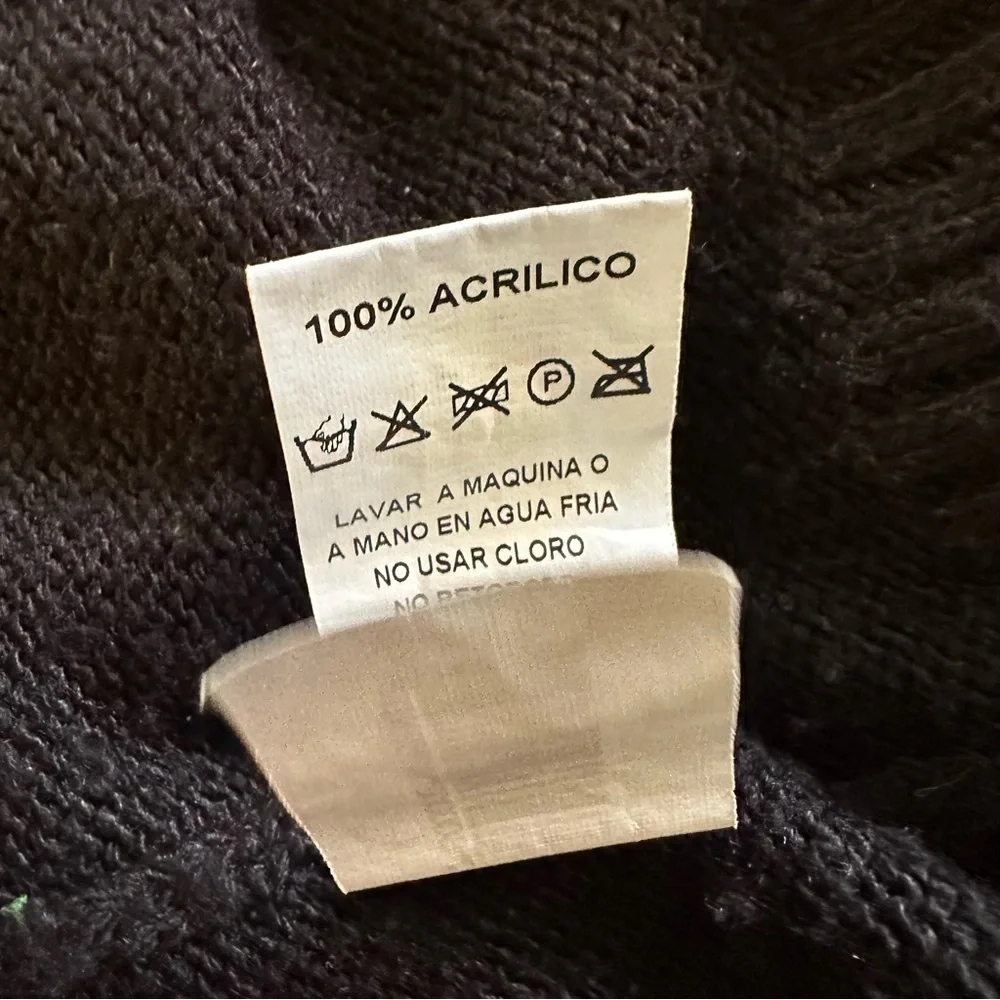 Malabar Black Sweater with Knited Tiger design size M - Picture 4 of 7